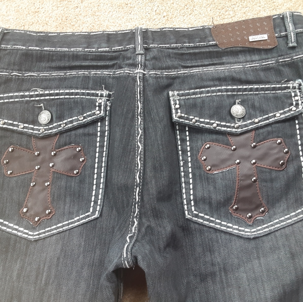 City Ink Slim Straight Fit Jeans, Flapped Pockets